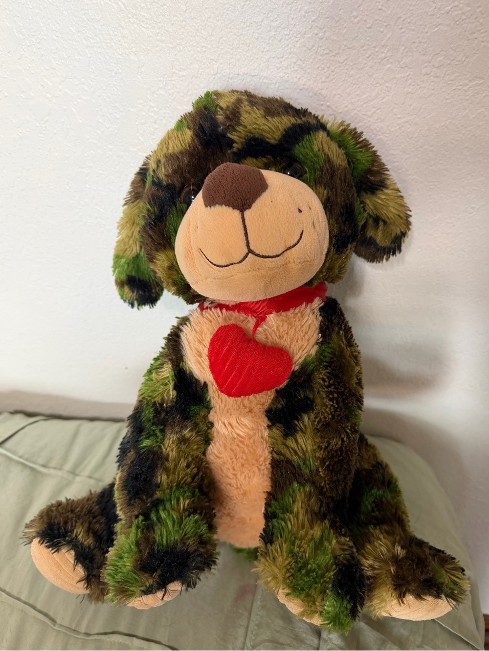 Dog stuffed animal Heart themed